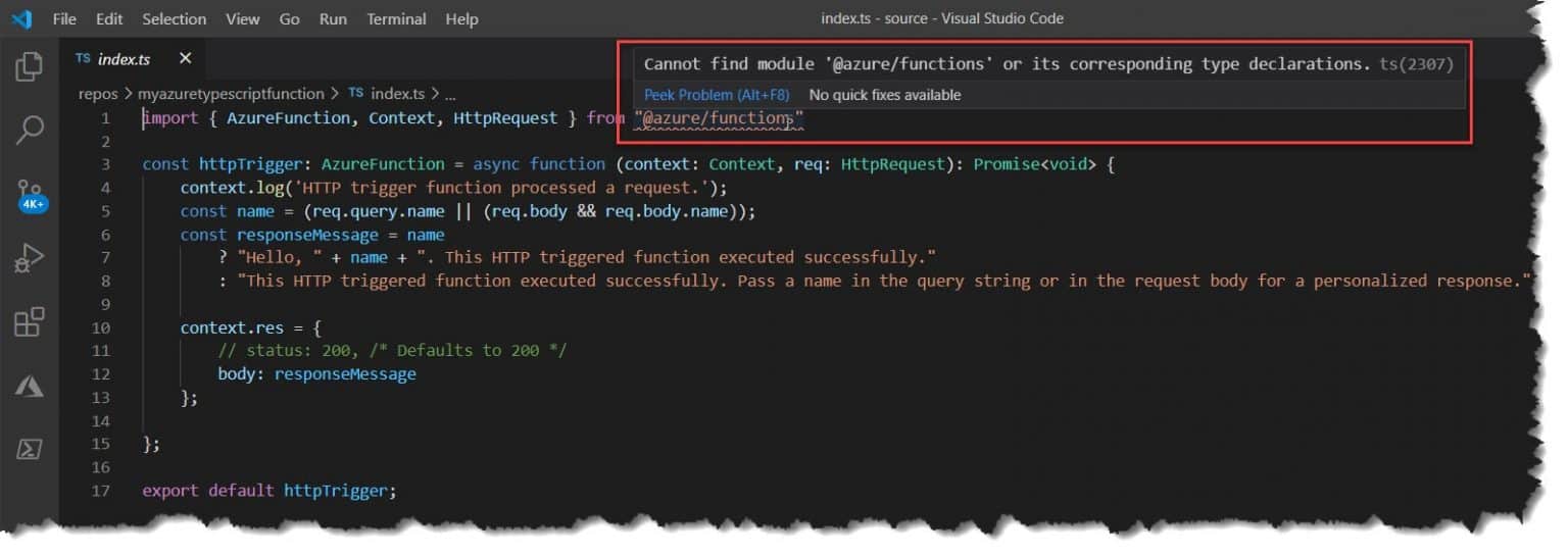 Cannot Find Module '@azure/functions' Or Its Corresponding Type ...