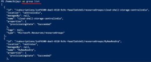 Az Group List - Azure Lessons