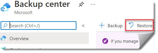 How to restore Azure VM from backup