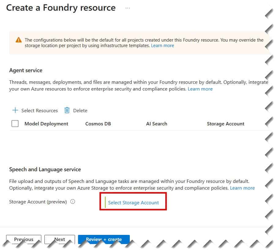Create a Foundry resource Azure