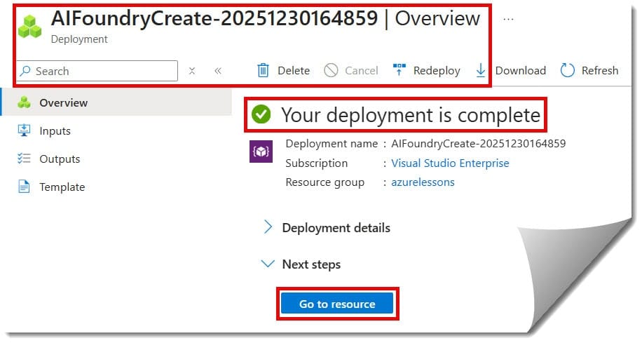 create azure ai foundry project