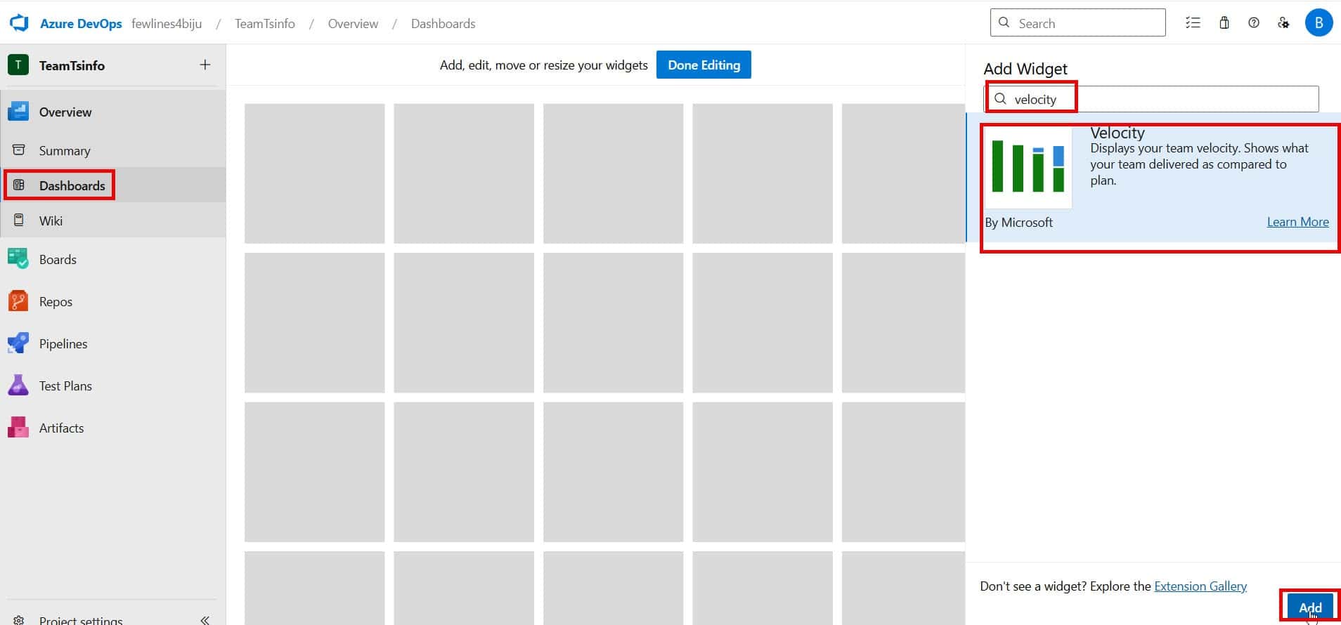 How To Check Velocity In Azure DevOps