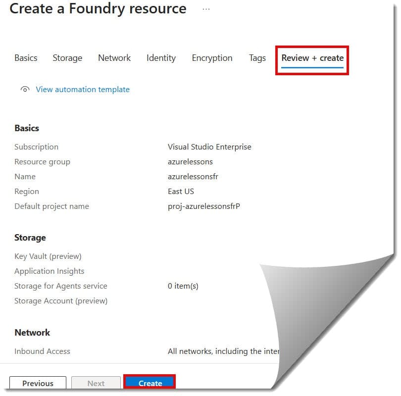 how to create azure ai foundry project