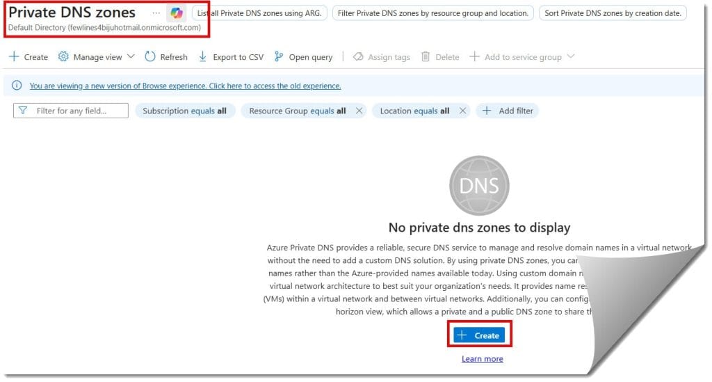 How to Create Private DNS Zones in Azure