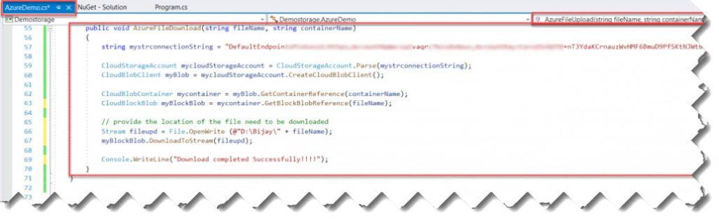 download file azure blob storage c#