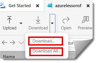 download file azure blob storage