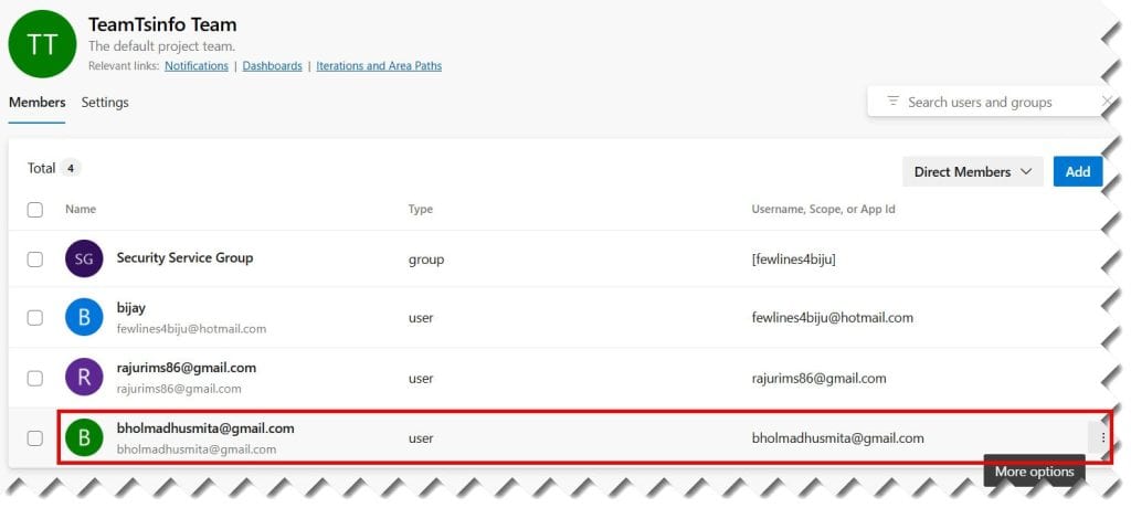 how to add a user in azure devops project