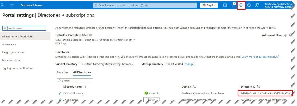how to get tenant id in azure portal