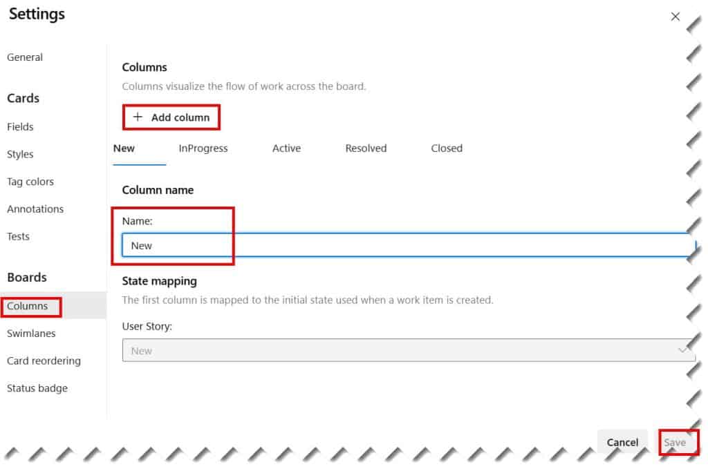 how to create a kanban board in azure devops
