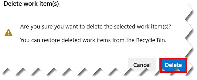 how to delete user story in azure devops
