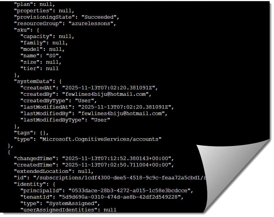 azure cli list resources