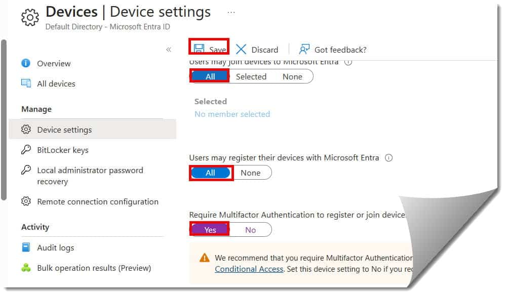 how to enable device in office 365 admin center