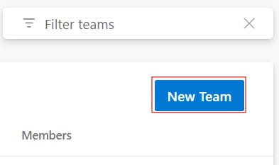 how to create a new team in azure devops
