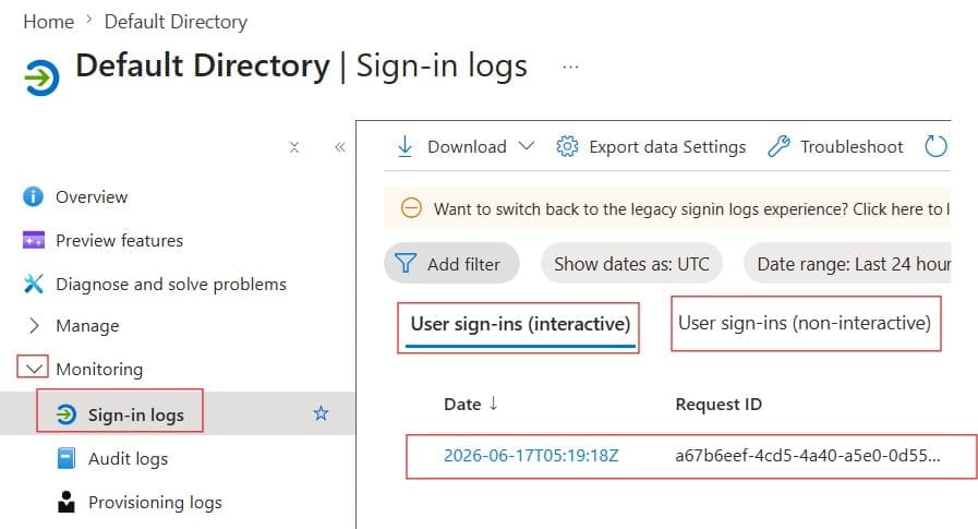 Microsoft Entra ID Sign-In Logs Where to Find